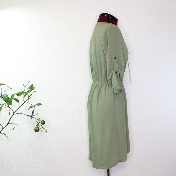 Sold Mossimo Army Green Sheer 3/4 sleeve - Picture 6 of 14